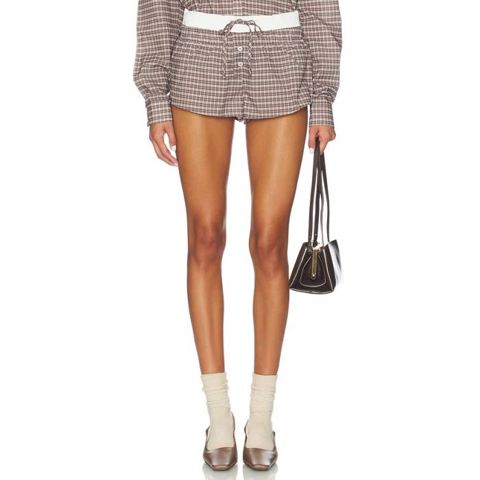 ライオネス Lioness 【 X Revolve Nirvana Short Women Dark Chocolate Check 】 レディース｜スニケス