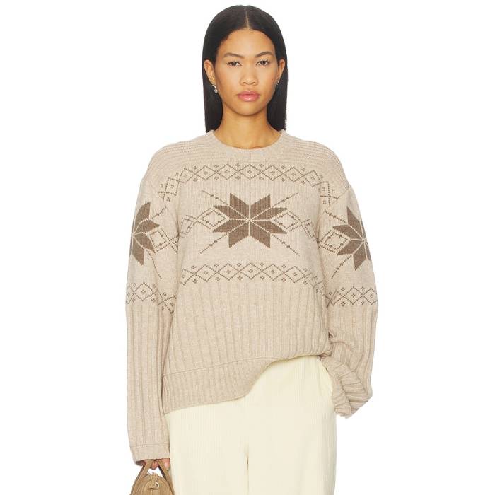Tularosa 【 Sammara Fair Isle Sweater Women Tan Multi 】 調教師 レディース トップス-その他-レディースファッション