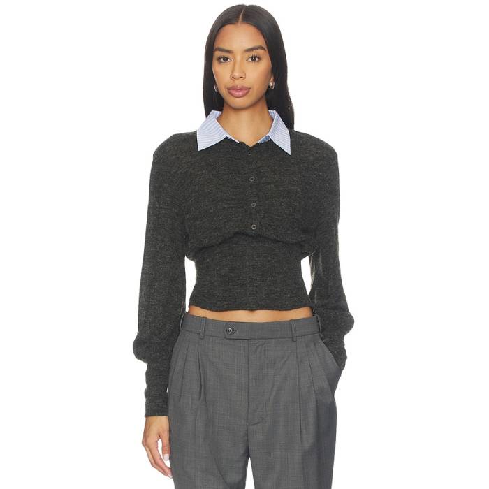 With Jean 【 Heidi Top Women Charcoal 】 レディース 濃灰色