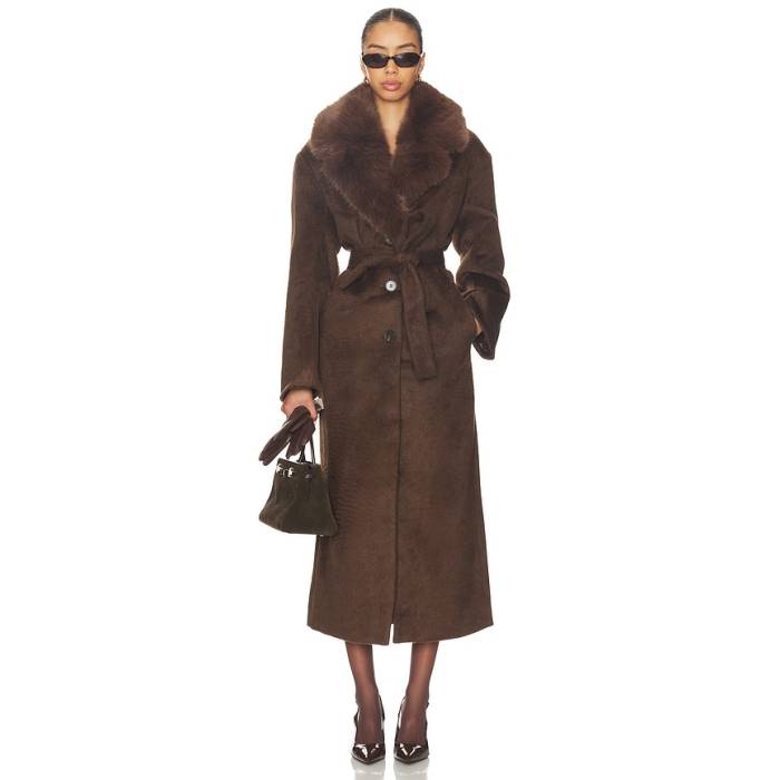 Lamarque 【 X Revolve Tillie Coat Women Chocolate Brown 】 レディース 赤銅色 赤銅色