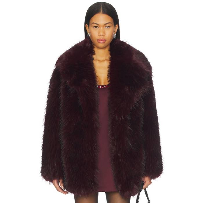Lamarque 【 Finaya Faux Fur Trench Coat Women Vamp 】 レディース｜スニケス
