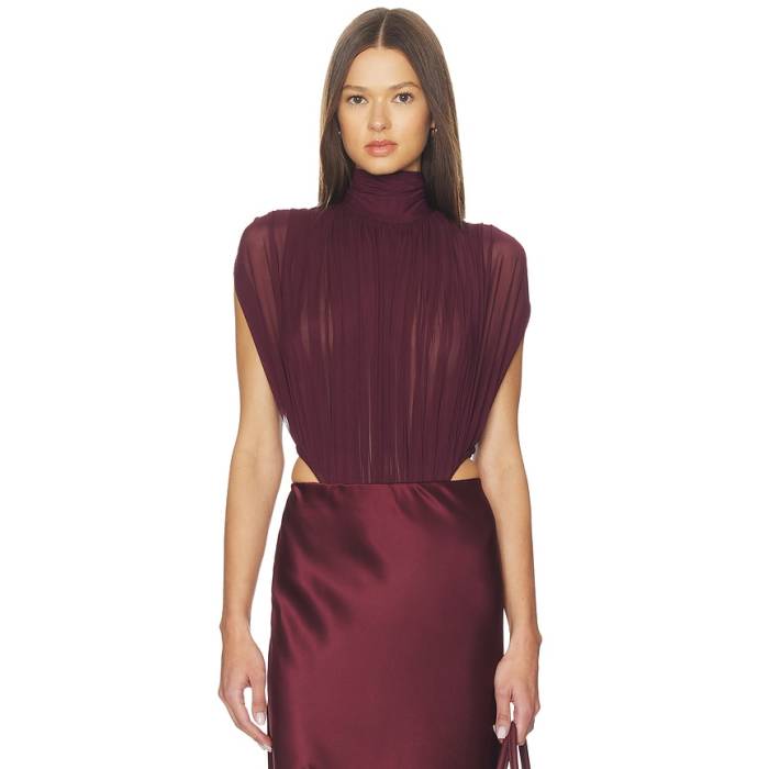 Seroya 【 Giulia Bodysuit Women Merlot 】 上半身背広 レディース