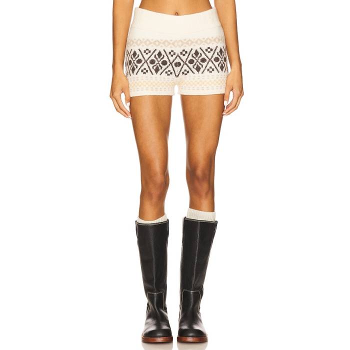 More To Come 【 Tayler Fairisle Short Women Ivory Multi 】 レディース 象牙色