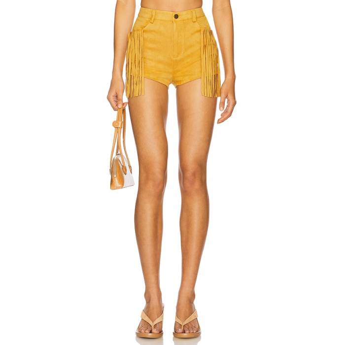 More To Come 【 Autumn Fringe Short Women Camel 】 オータム レディース camel キャメル