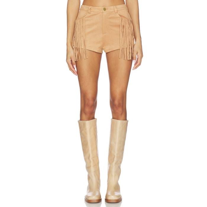 More To Come 【 Autumn Fringe Short Women Tan 】 オータム レディース