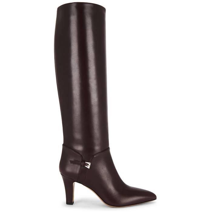 光の都市 一つ星の州 Paris Texas 【 Elsa Mini Buckle Boot 75 Women Pinot Noir 】 バックル ブーツ レディース