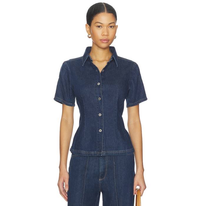 ディーエルナインティーンシックスティワン Dl1961 【 Joice Aura Denim Shirt Women Inkwell 】 佇まい ジーンズ レディース