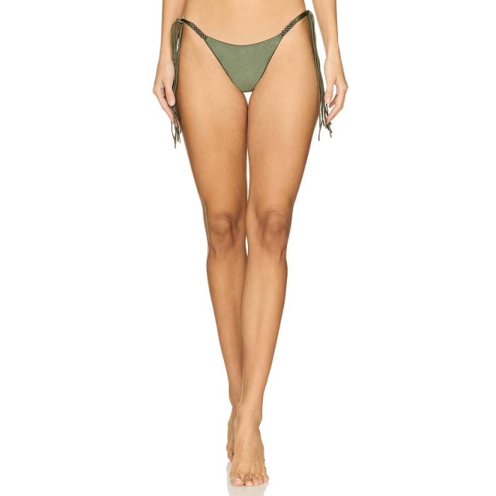 Pq 【 Mila Tie Teeny Bikini Bottom Women Olive 】 タイ ズボン ボトムス レディース olive オリーブ