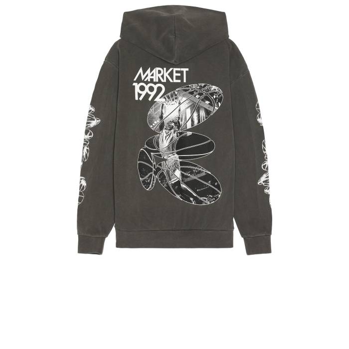 Market 【 1992 Hoodie Men Washed Black 】 フーディー パーカー メンズファッション トップス パーカー メンズ 黒色 ブラック 21,300円