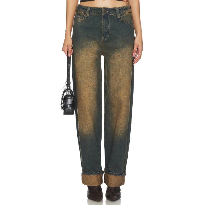 ジェイディッドロンドン Jaded London 【 Sonic Cuffed Baggy Jeans Women Medium Denim 】 ジーンズ レディースファッション ボトムス パンツ レディース デニム