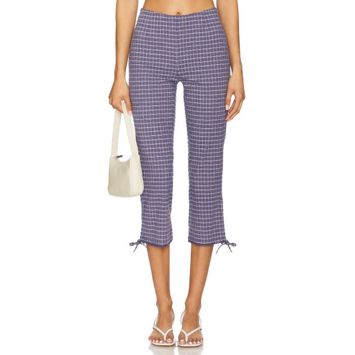 フリーピープル Free People 【 Feeling Flirty Slim Capri Pant Women Navy Combo 】 slim スリム パンツ レディースファッション ボトムス パンツ レディース 紺色 ネイビー