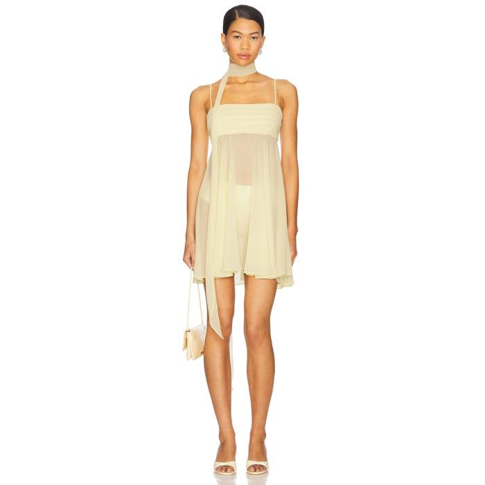 Ser.o.ya 【 Sahar Mini Dress Women Pastel Yellow 】 ドレス レディースファッション ドレス レディース yellow 黄色・イエロー