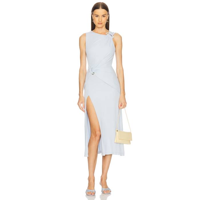 L\u0027academie 【 By Marianna Kirina Midi Dress Women Pale Blue 】 お召しもの レディース 青味 青色