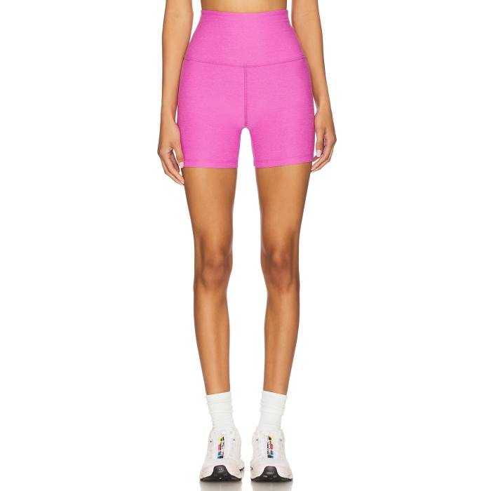 ビヨンドヨガ Beyond Yoga 【 Spacedye Keep Pace Biker Shorts Women Sunset Violet Heather 】 ショーツ レディース 紫・バイオレット heather ヘザー|スニケス