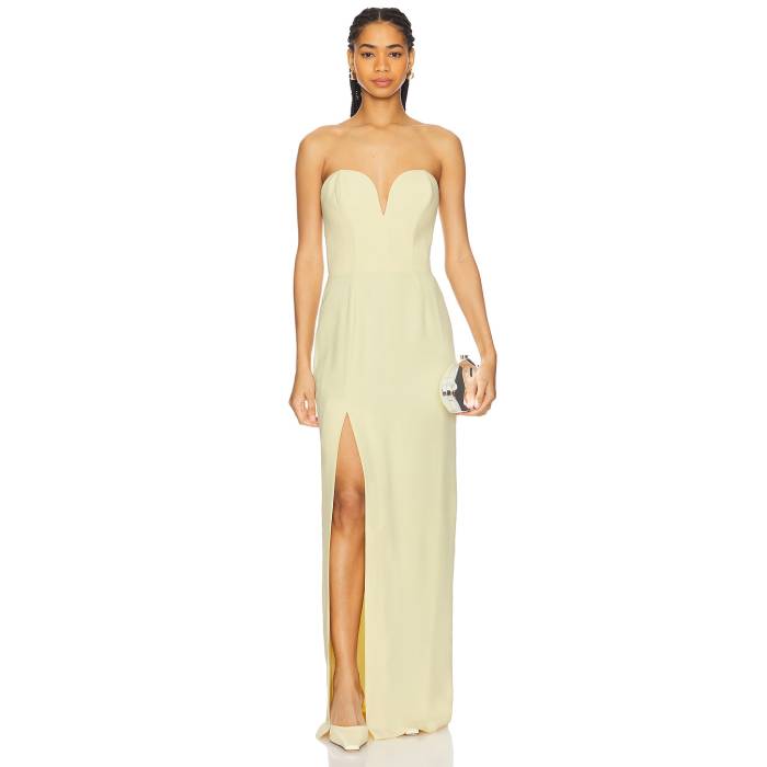 アマンダアプリチャード Amanda Uprichard 【 X Revolve Cherri Gown Women Cornsilk 】 レディースファッション ドレス レディース 43,680円