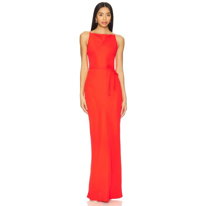 アマンダアプリチャード Amanda Uprichard 【 Shaelyn Maxi Women Crimson 】 レディースファッション ドレス レディース クリムゾン