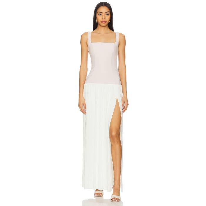 Nookie 【 Desiree Square Neck Maxi Dress Women Nude & White 】 ドレス レディースファッション ドレス レディース 白色 ホワイト