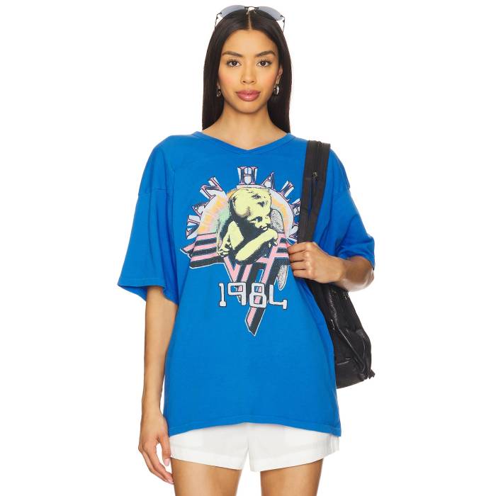 Daydreamer 【 Van Halen 1984 Oversized Jersey Women Washed Cobalt 】 ジャージ レディースファッション トップス Tシャツ カットソー レディース
