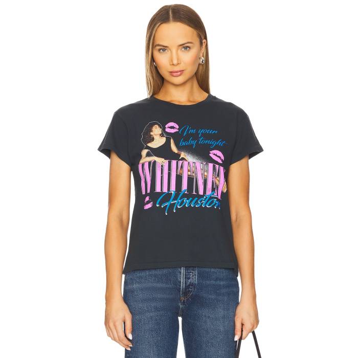 Daydreamer 【 Whitney Houston Your Baby Tonight Tour Tee Women Vintage Black 】 ヒューストン Tシャツ レディースファッション トップス Tシャツ カットソー レディース vintage ビンテージ・ヴィンテージ 黒色