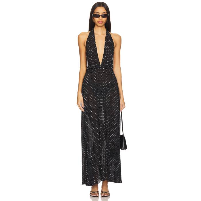 ライオネス Lioness 【 District Maxi Dress Women Onyx Polka 】 御召しもの レディース