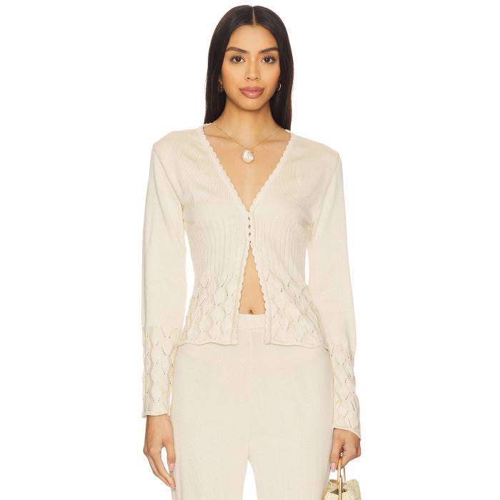Agua Bendita 【 X Revolve Gia Cardigan Women Beige 】 ジレー レディース ベージュ