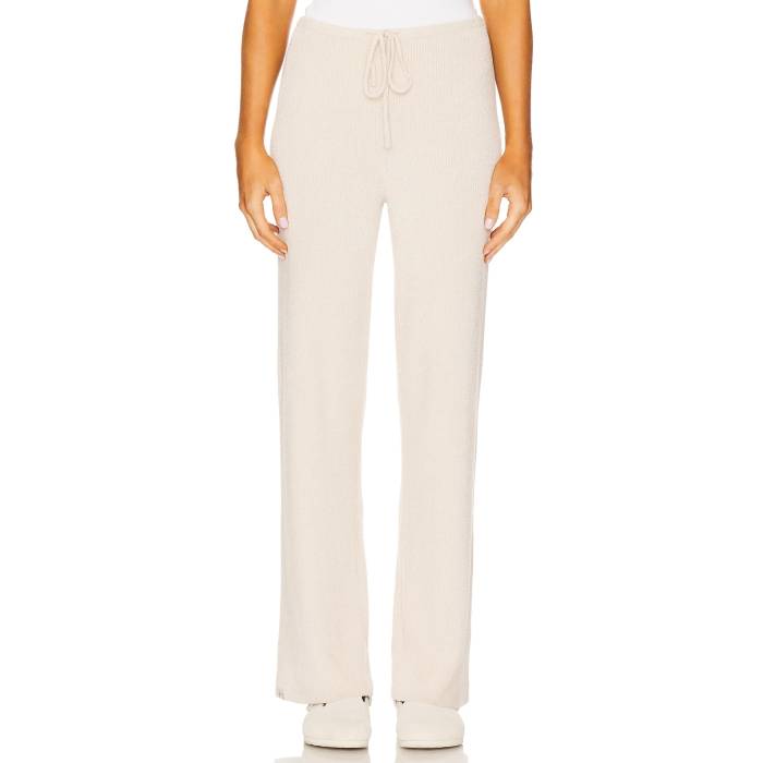 Barefoot Dreams 【 Cozychic Ulra Light Slim Ribbed Pant Women Stone 】 slim スリム パンツ レディース｜スニケス