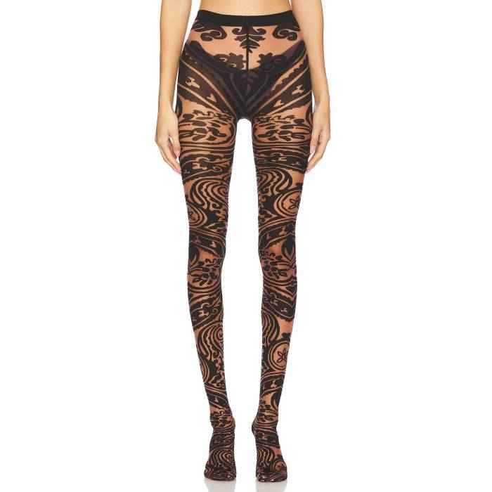 ウォルフォード Wolford 【 X Etro Body Tattoo Tights Women Chocolate & Black 】 Tights タイツ インナー 下着 ナイトウェア レディース 靴下 レッグウェア タイツ レディース 黒色 ブラック 20,794円