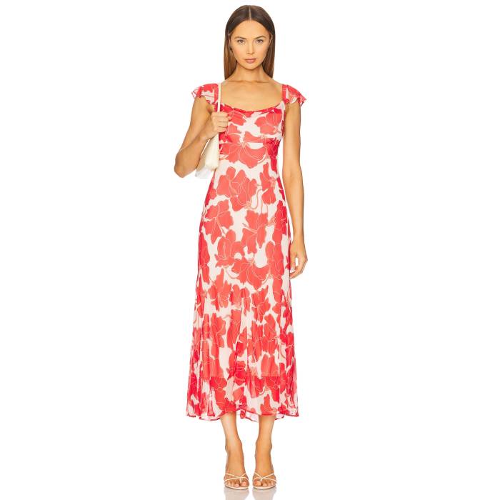 レイルズ Rails 【 Marigold Dress Women Scarlet Hibiscus 】 お召しもの レディース