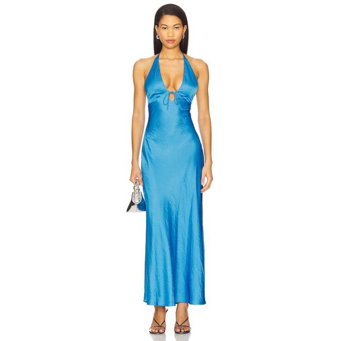 Nia 【 Otis Dress Women Cobalt 】 御召しもの レディース