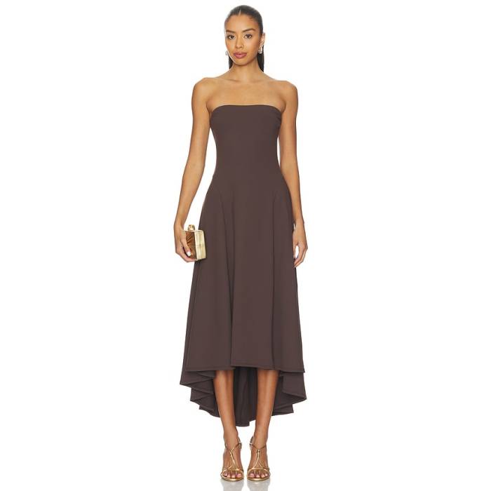 スサナモナコ Susana Monaco 【 Strapless High Low Dress Women java 】 ご機嫌 御召しもの レディース