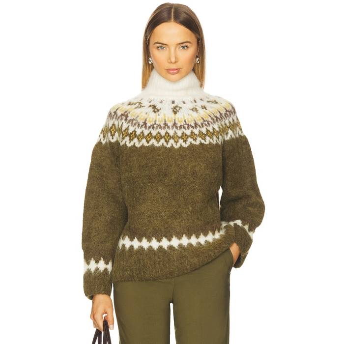 ラグアンドボーン Rag & Bone 【 Beth Oversized Fair Isle Turtleneck Women Army Multi 】 レディース アーミー|スニケス