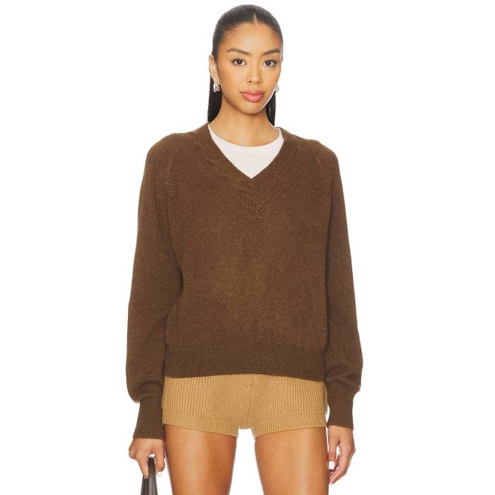 Guest In Residence 【 The Varsity V Sweater Women Chestnut 】 調教師 レディース