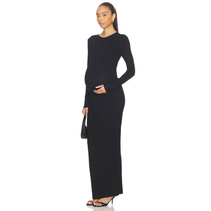 Bumpsuit 【 Soft Rib Maxi Dress Women Black 】 御召しもの レディース 黒いこと 黒いこと