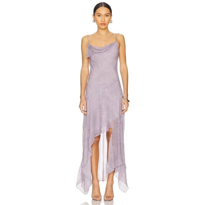 Bec + Bridge 【 Tallis Asymmetrical Dress Women Lilac Denim Print 】 御召しもの レディース ジーンズ