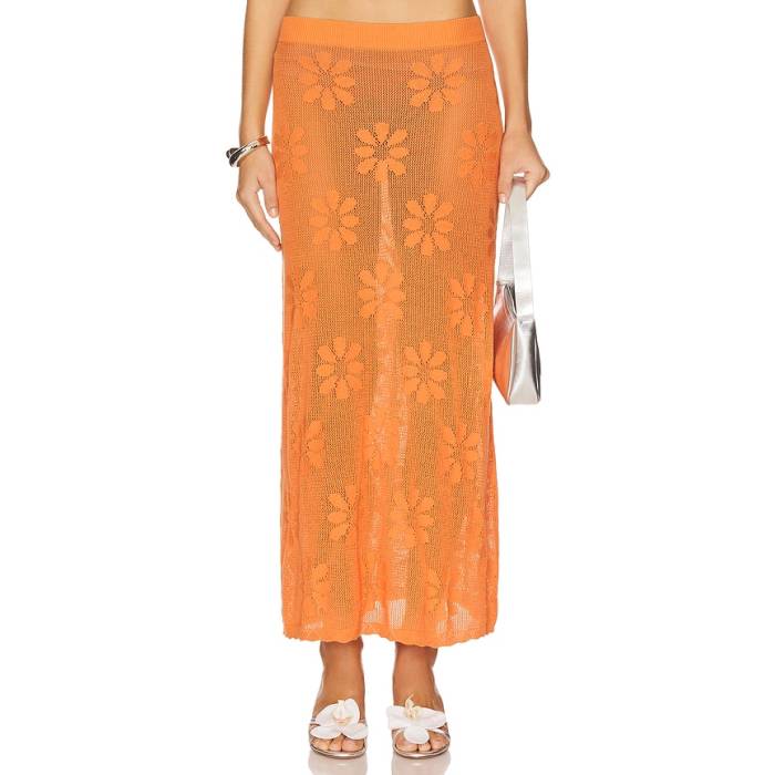 Asta Resort 【 Bruna Crochet Skirt Women Tangerine 】 レディース