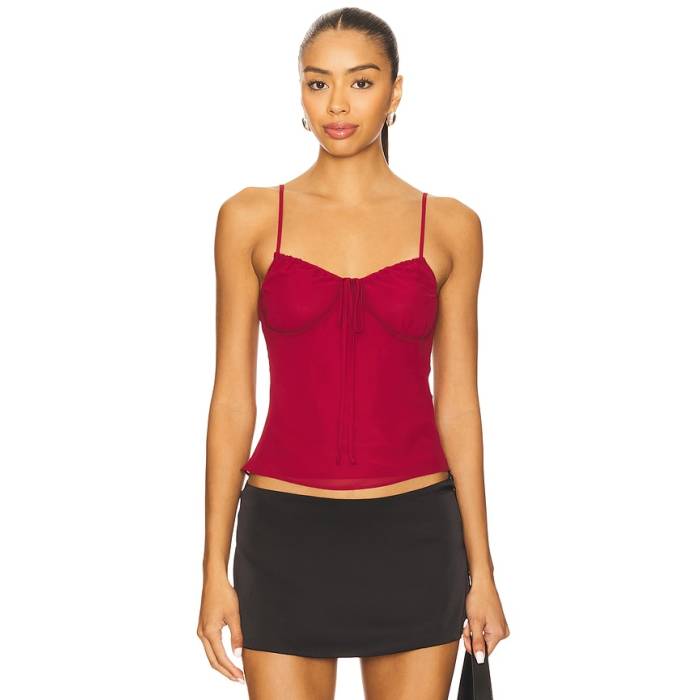 Bella Venice 【 The Josephine Top Women Burgundy 】 レディース ぶどう酒色・バーガンディー