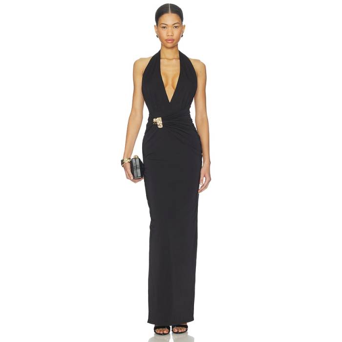 Nookie 【 Portia Halter Maxi Dress Women Black 】 御召しもの レディース 黒いこと 黒いこと