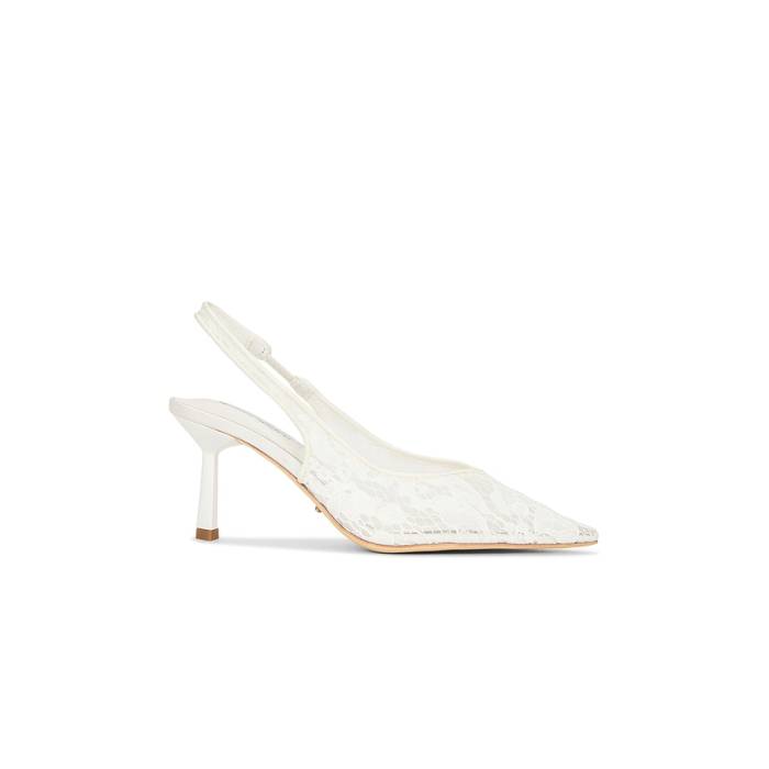 トニービアンコ Tony Bianco 【 Breeze Slingback Pump Women White Brocade 】 揚水機 レディース 白いこと 白いこと