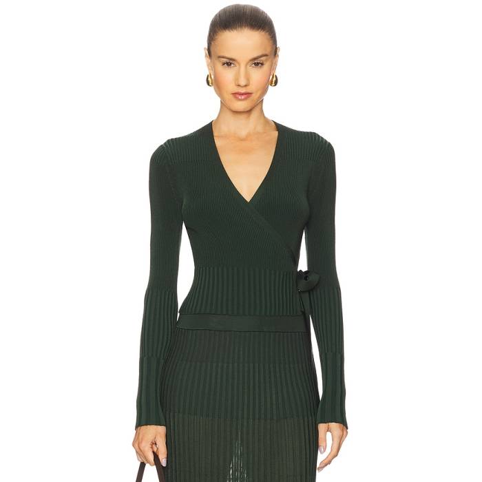 ジマーマン Zimmermann 【 Wrap Cardigan Women Dark Green 】 wrap 一回り ジレー レディース green 緑・緑であること