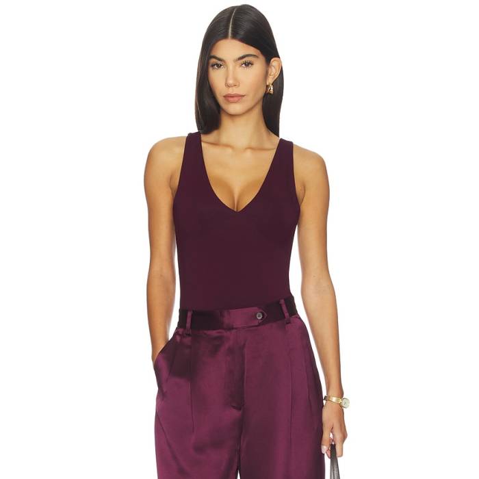Sans Faff 【 Plunge V Bodysuit Women Bordeaux 】 上半身背広 レディース