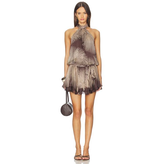 Rococo Sand 【 Mini Dress Women Brown 】 お召しもの レディース 赤銅色 赤銅色