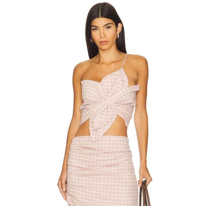Jbq 【 Orchid M Top Women Pink Check 】 レディース pink サクラ色