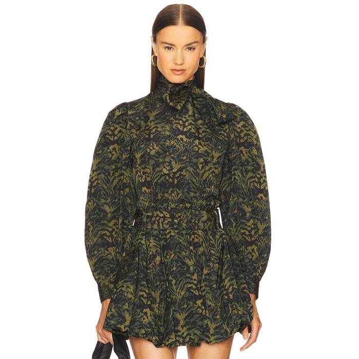 ウラ・ジョンソン Ulla Johnson 【 Giorgia Neck Tie Blouse Women Desert Jasper 】 タイ レディース