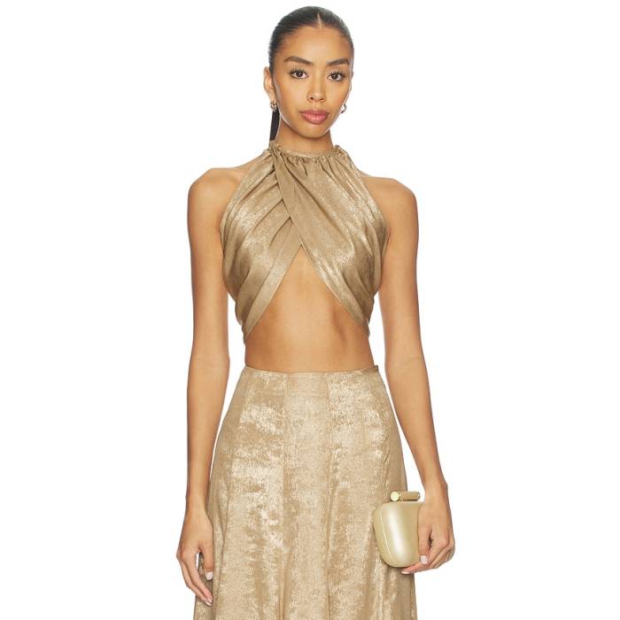 Azeeza 【 X Revolve Naomi Top Women Gold 】 レディース ゴールド