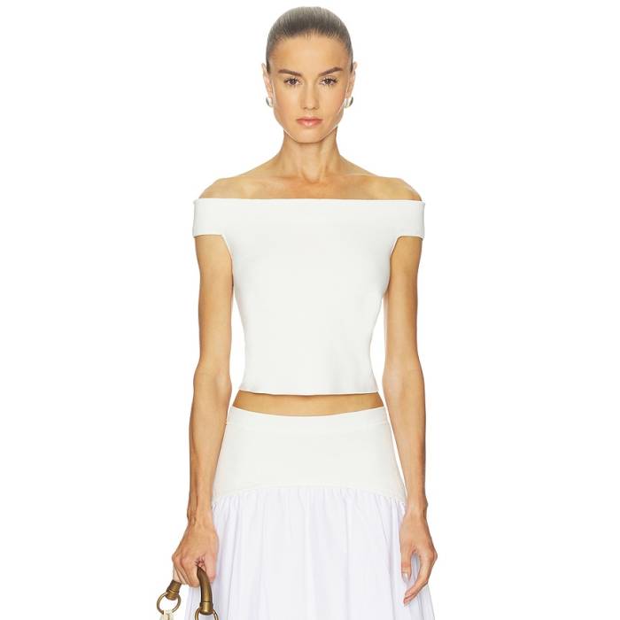 Simkhai 【 Dalton Top Women Ivory 】 レディース 象牙色