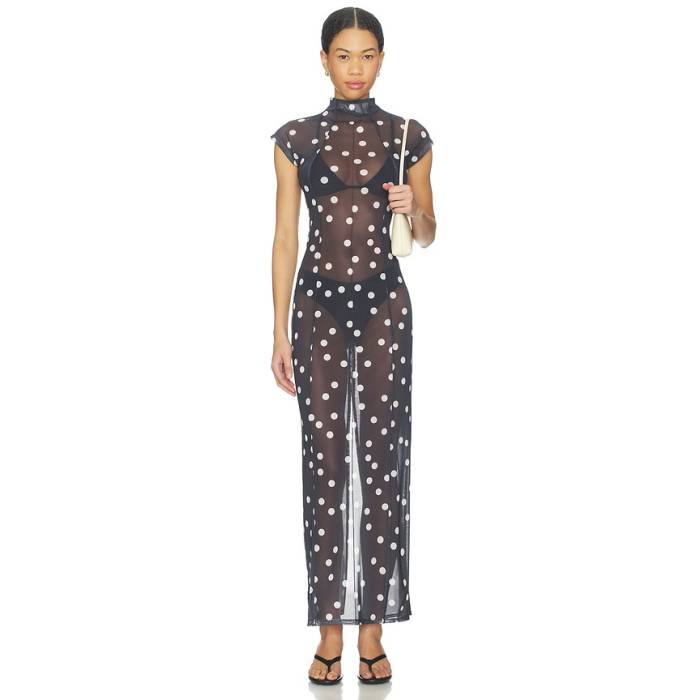 ライオネス Lioness 【 Redefined Maxi Dress Women Noir Polka 】 御召しもの レディース