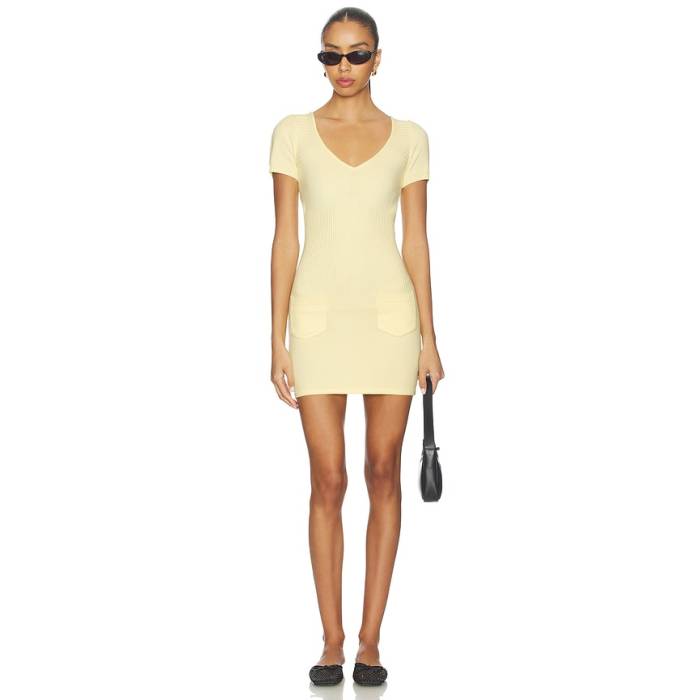 Frankies Bikinis 【 Daphne Cloud Knit Mini Dress Women Morning Light 】 編み物 お召しもの レディース レディースファッション-ドレス
