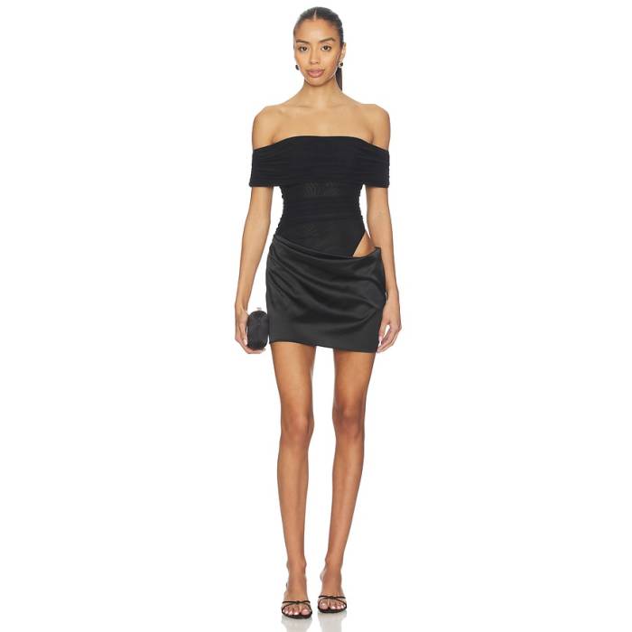 Superdown 【 Claira Mini Dress Women Black 】 御召しもの レディース 黒いこと 黒いこと