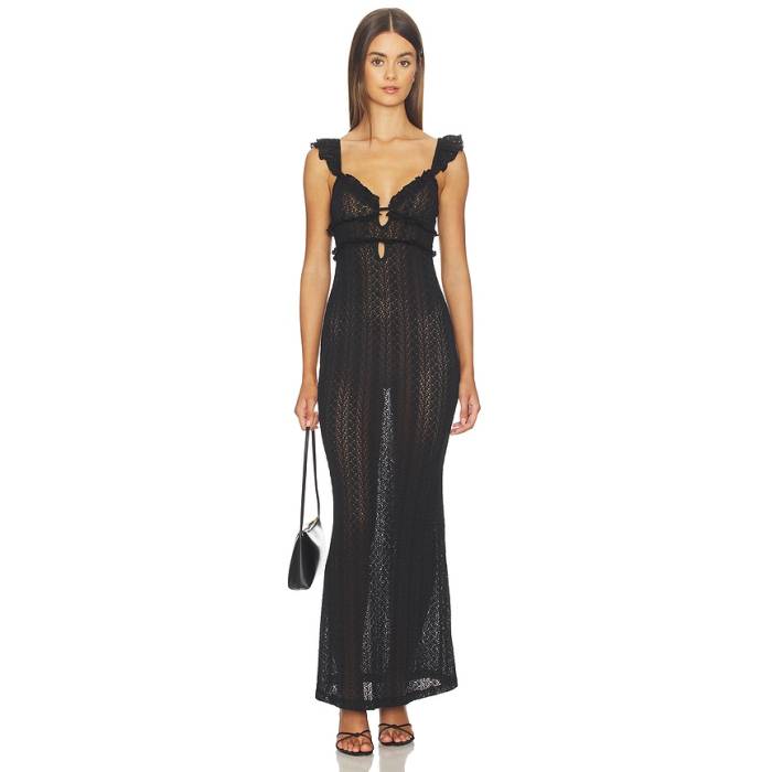More To Come 【 Macie Maxi Dress Women Black 】 御召しもの レディース 黒いこと 黒いこと
