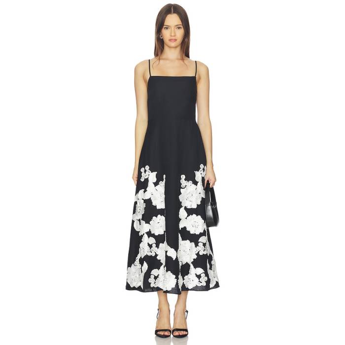 Simkhai 【 Annabella Midi Dress Women Black Multi 】 御召しもの レディース 黒いこと 黒いこと